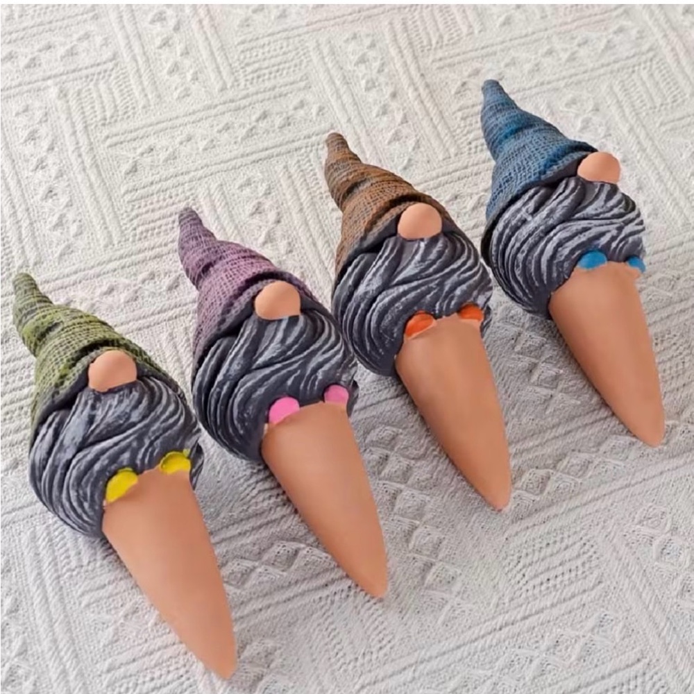 Watering Spikes, Ceramic Gnomes. Set of Four
